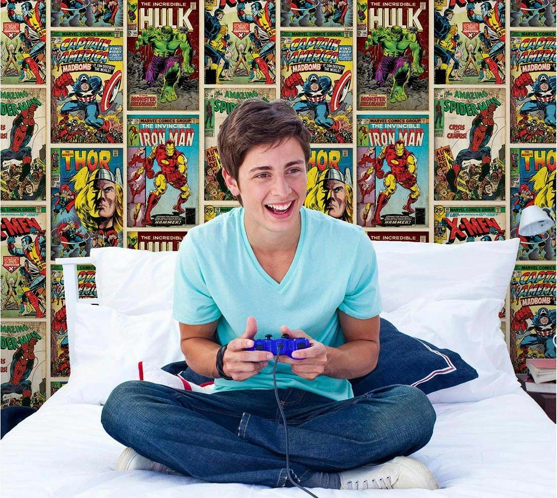 Tapete 1960s Marvel Heroes Gelb 5 Tapete 1960s Marvel Heroes Gelb – Bild 3