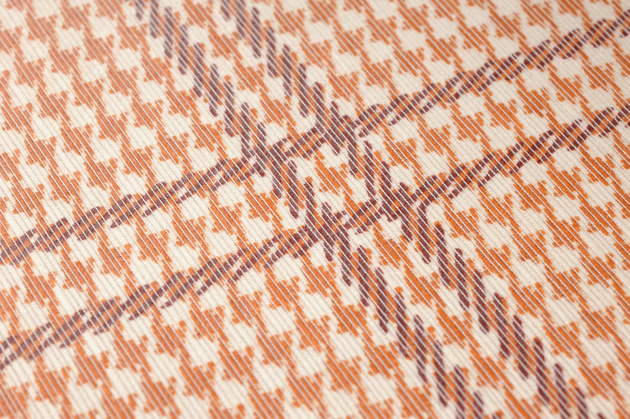 Tapete Glencheck Orange 4 Tapete Glencheck Orange – Bild 3