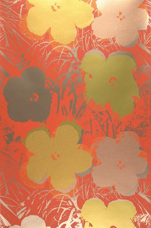 Tapete Andy Warhol - Flowers Lachsorange 4 Tapete Andy Warhol - Flowers Lachsorange – Bild 2