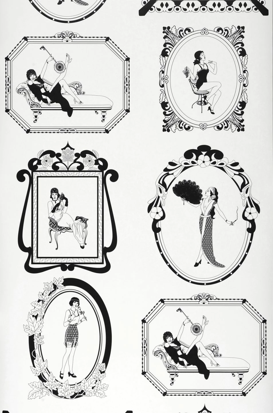 Tapete 1920's Glamour Schwarz 4 Tapete 1920's Glamour Schwarz – Bild 2