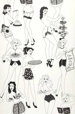 Tapete Time For Tea Schwarz