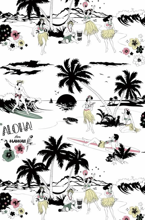 Tapete Aloha Schwarz 4 Tapete Aloha Schwarz – Bild 2