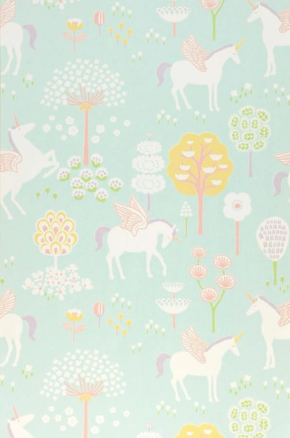Tapete True Unicorns Hellgrün 4 Tapete True Unicorns Hellgrün – Bild 2