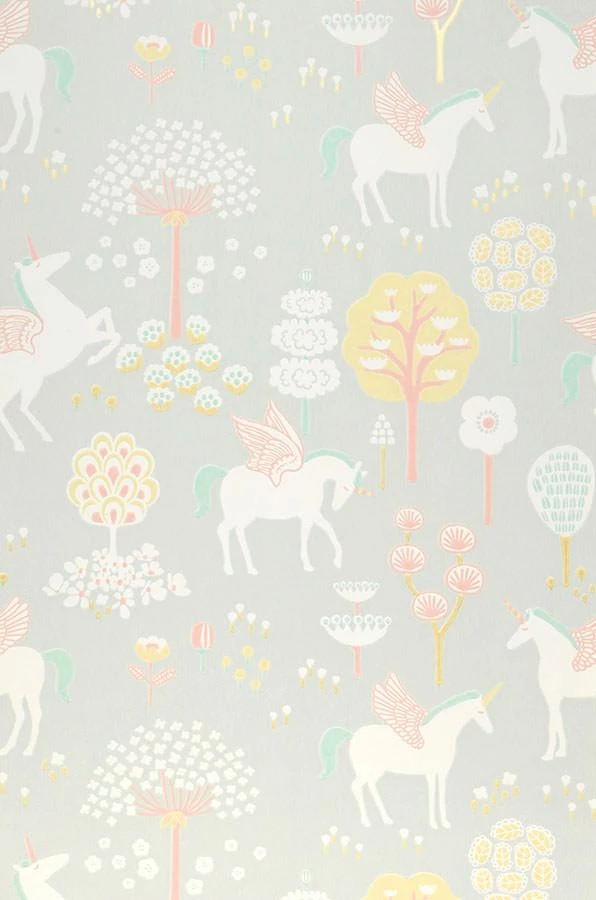 Tapete True Unicorns Hellgrau 4 Tapete True Unicorns Hellgrau – Bild 2