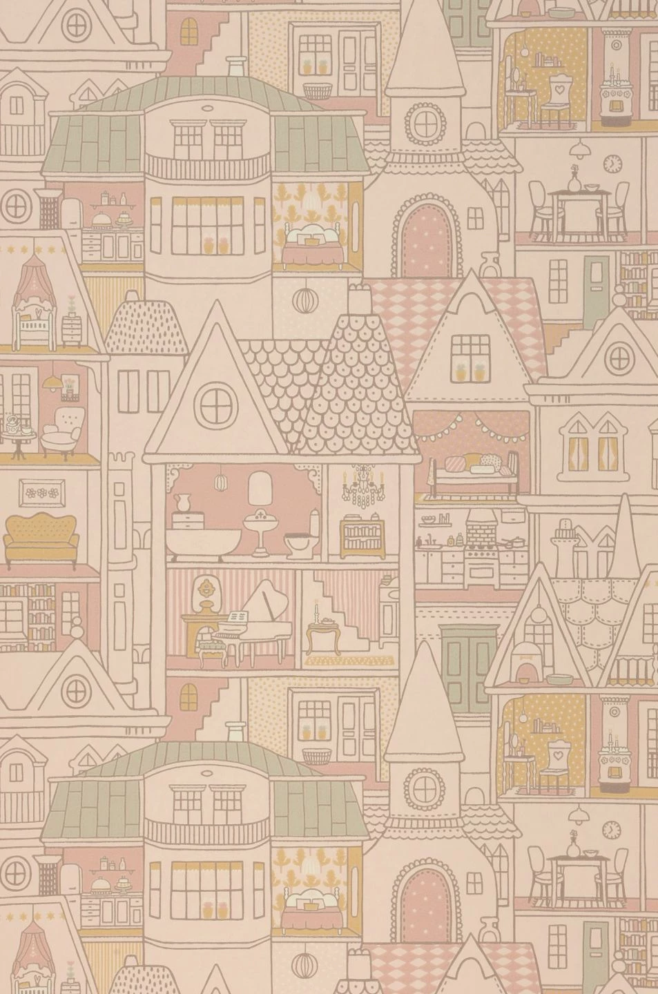 Tapete Dollhouse Zartrosa 4 Tapete Dollhouse Zartrosa – Bild 2