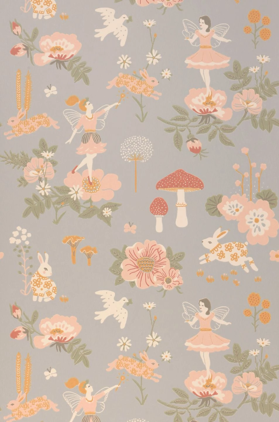 Tapete Old Garden Hellblaugrau 4 Tapete Old Garden Hellblaugrau – Bild 2