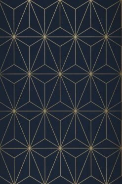 Tapete Morton Stahlblau