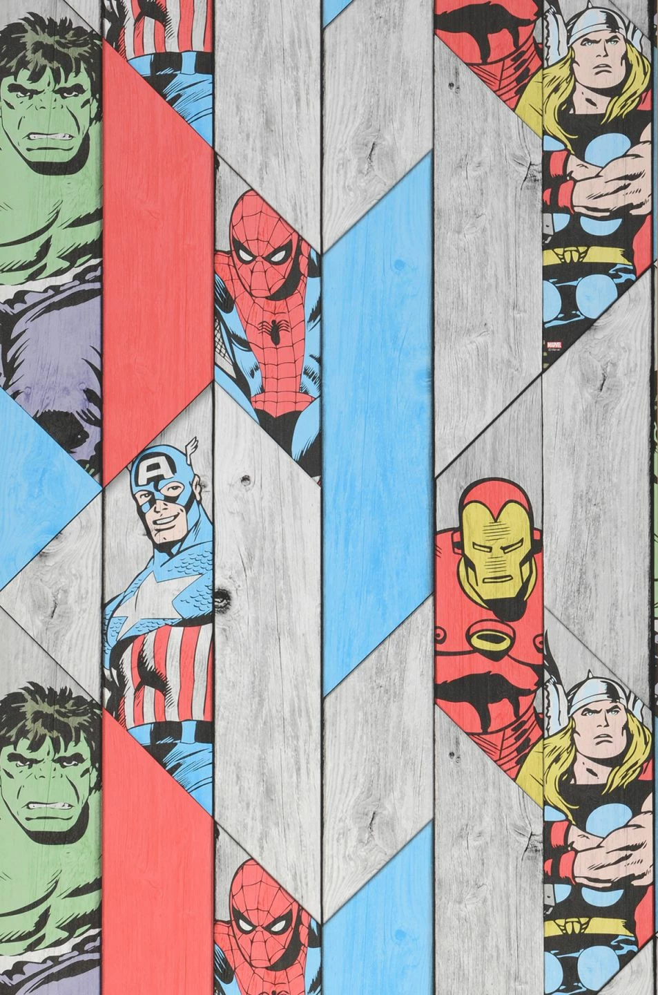 Tapete Marvel Wood Bunt 4 Tapete Marvel Wood Bunt – Bild 2