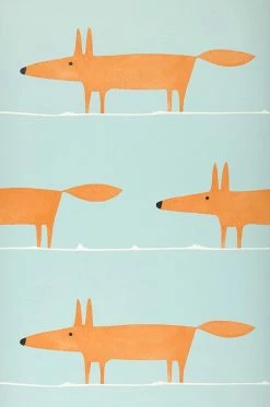 Tapete What Does The Fox Say Blasstürkis