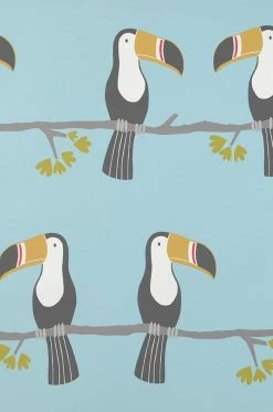 Tapete Croaking Roommate Pastelltürkis