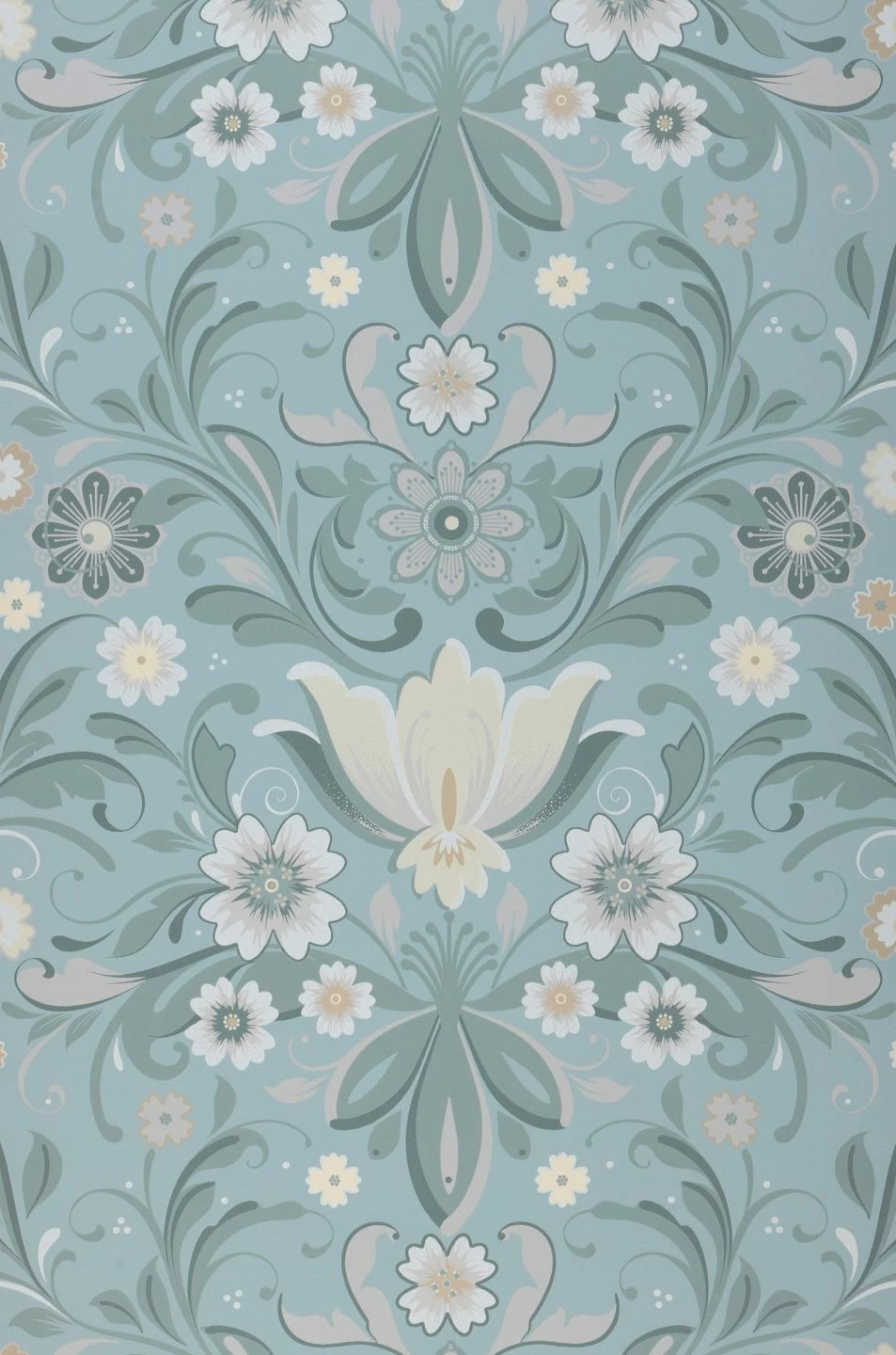 Tapete Sanna Pastelltürkis 4 Tapete Sanna Pastelltürkis – Bild 2
