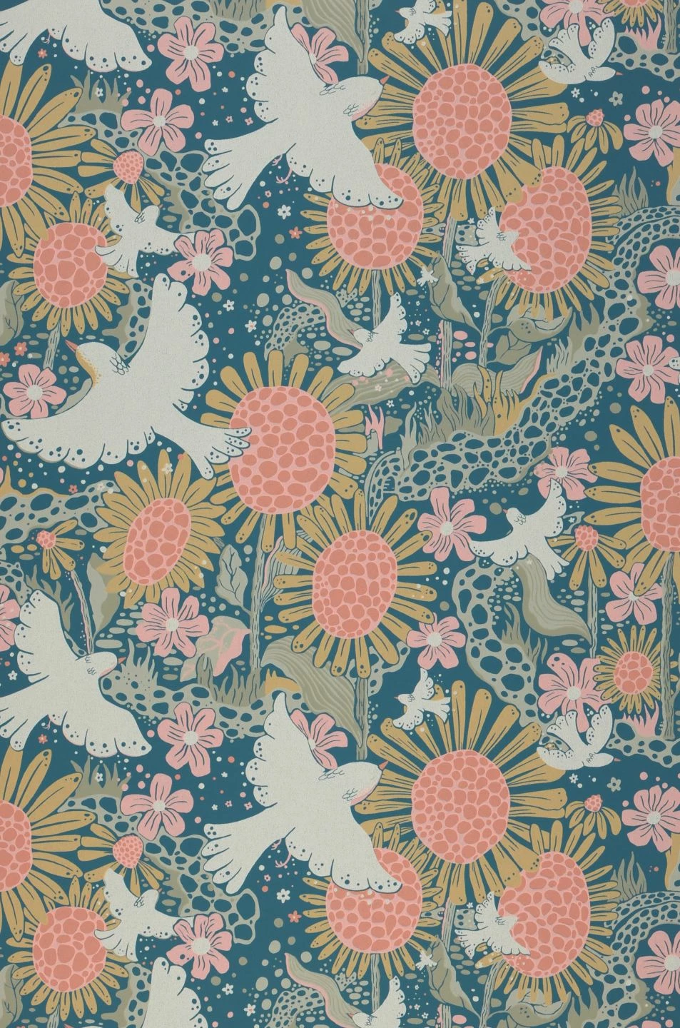 Tapete Monica Ozeanblau 3 Tapete Monica Ozeanblau