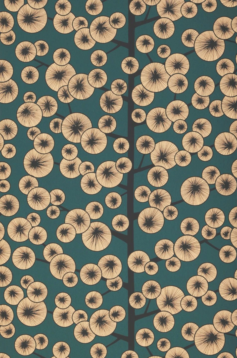 Tapete Cotton Tree Blaugrün 4 Tapete Cotton Tree Blaugrün – Bild 2