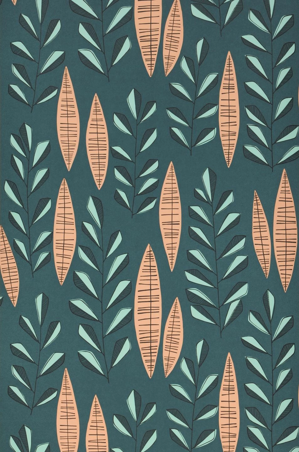 Tapete Garden City Blaugrün 4 Tapete Garden City Blaugrün – Bild 2