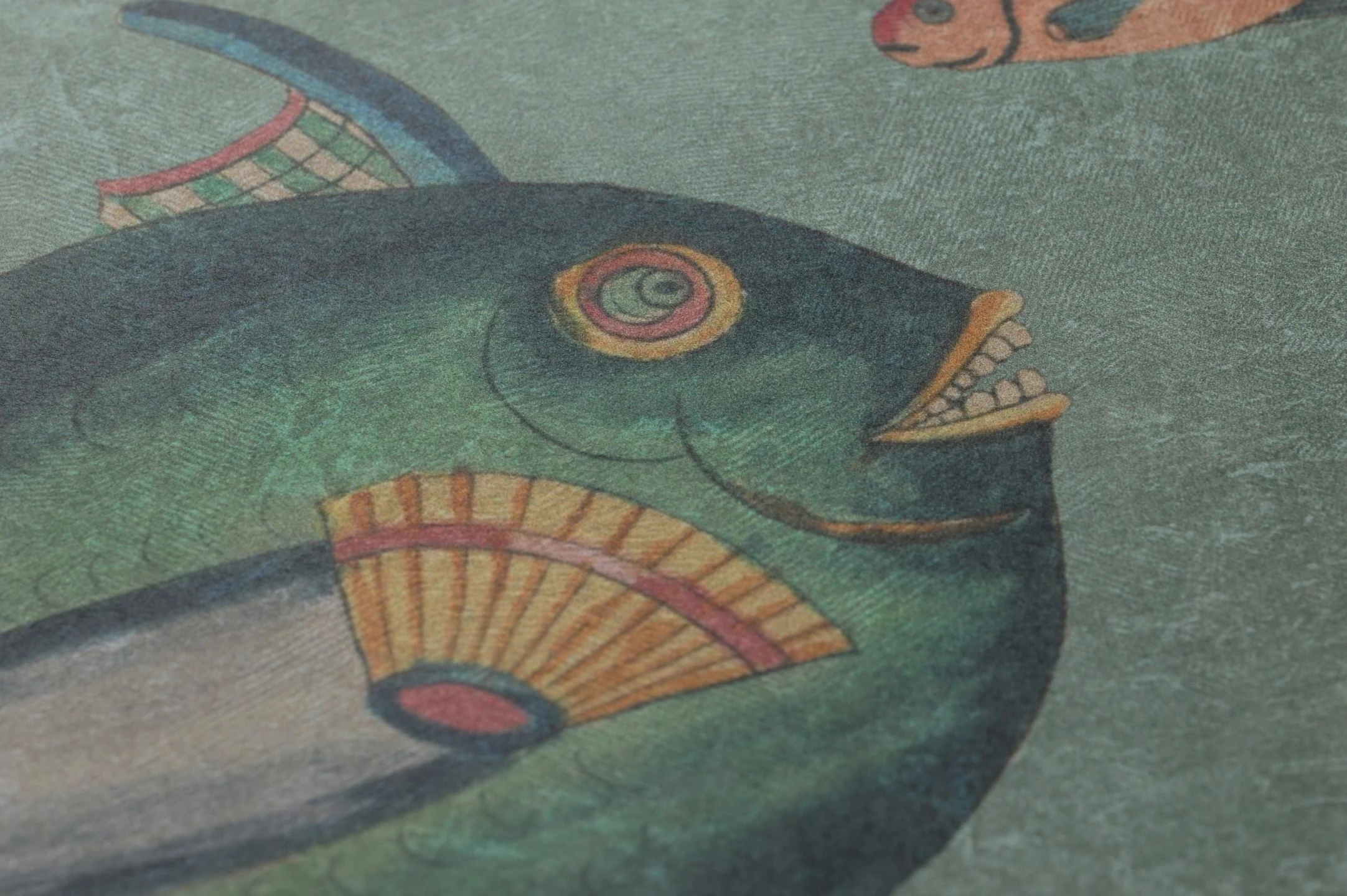 Wandbild Poissons Schilfgrün 5 Wandbild Poissons Schilfgrün – Bild 3