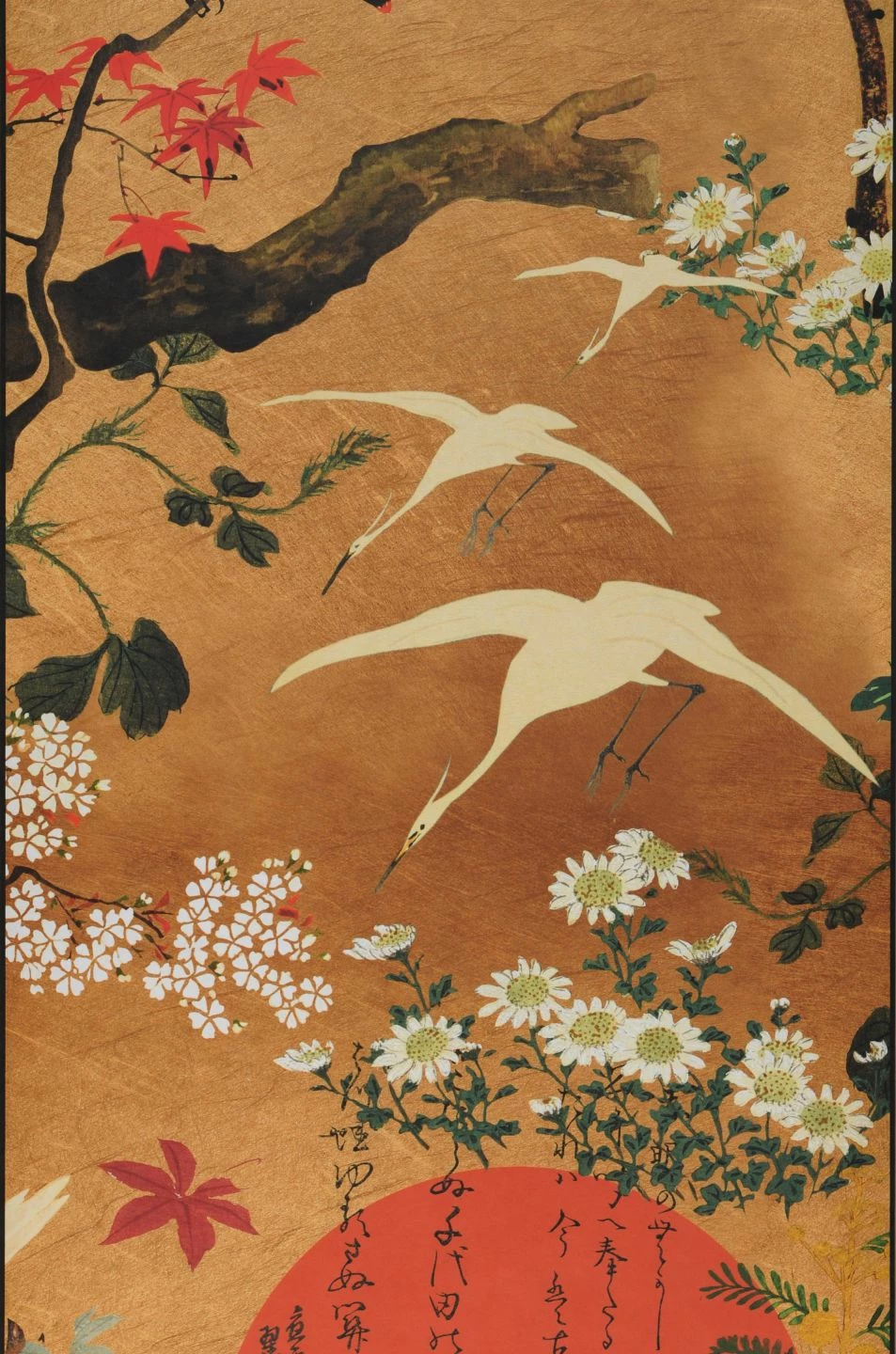 Wandbild Byobu Classic Gold 4 Wandbild Byobu Classic Gold – Bild 2