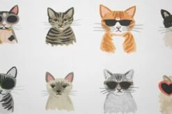 Selbstklebende Tapete Cool Cats Weiss