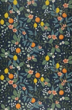Selbstklebende Tapete Citrus Grove Dunkelblau