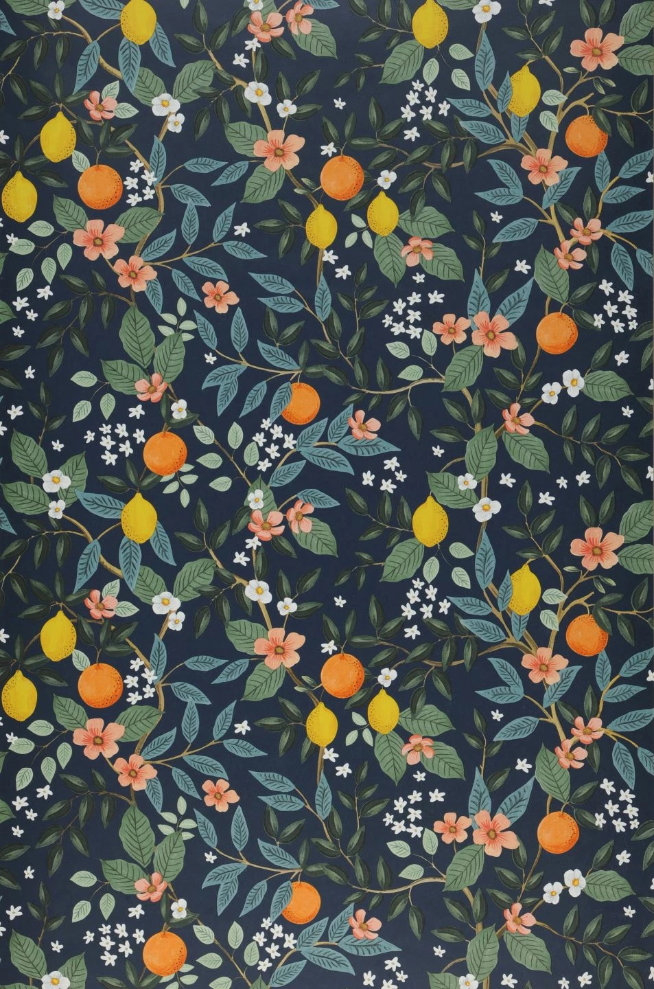 Selbstklebende Tapete Citrus Grove Dunkelblau 3 Selbstklebende Tapete Citrus Grove Dunkelblau