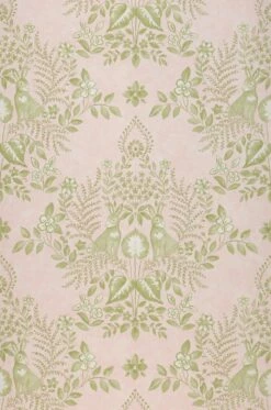 Selbstklebende Tapete Cottontail Toile Blassrosa