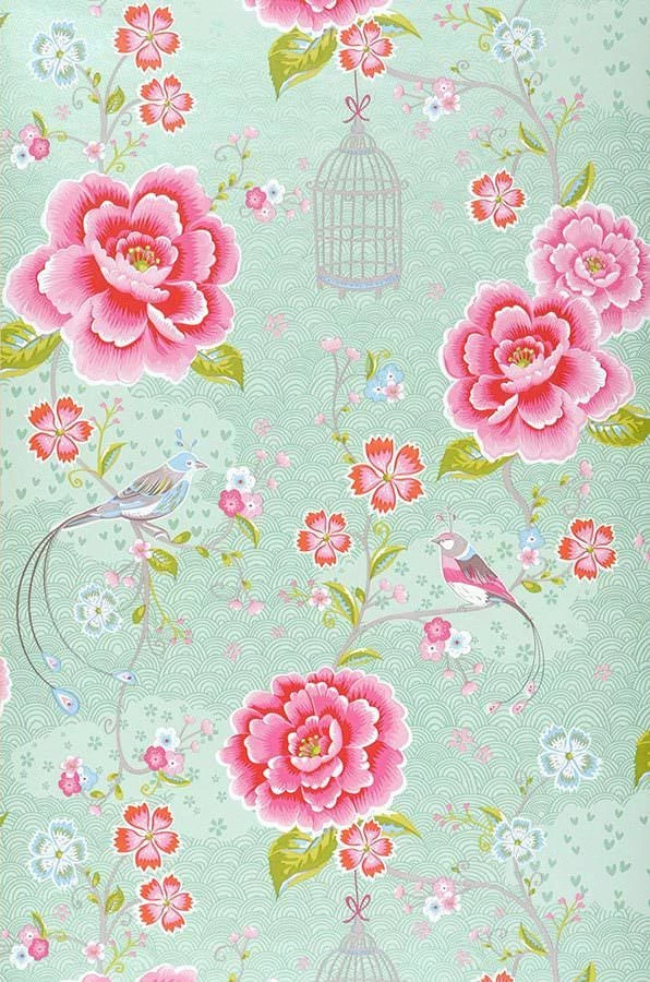 Tapete Amina Weissgrün 3 Tapete Amina Weissgrün