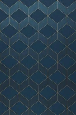 Tapete Barite Dunkelblau Schimmer