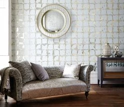 Tapete Abiona Grauweiss -Geschaft Tapeten Abiona B 461552 2880x1440