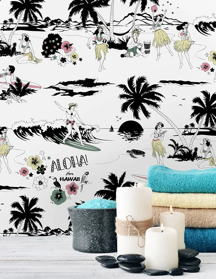 Tapete Aloha Schwarz 5 Tapete Aloha Schwarz – Bild 3