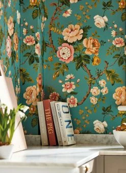 Tapete Amalfi Türkisblau -Geschaft Tapeten Amalfi C 462941 2880x1440