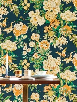 Tapete Amanda Schwarzblau