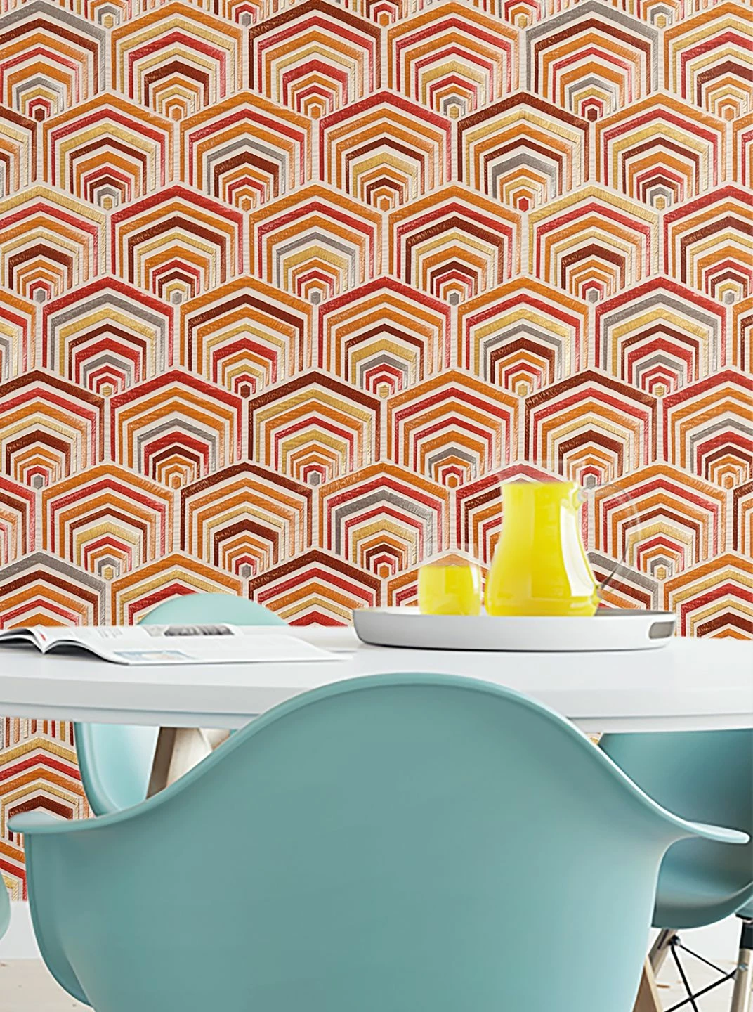 Tapete Baccara Orange 3 Tapete Baccara Orange