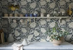 Tapete Bellis Graublau -Geschaft Tapeten Bellis B 485171 2880x1440