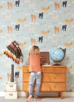 Tapete Black Panther Hellminttürkis -Geschaft Tapeten Black panther C 389252 2880x1440