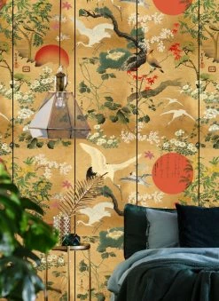 Wandbild Byobu Classic Gold 9 Wandbild Byobu Classic Gold -Geschaft Tapeten Byobu Classic B 725161 2880x1440