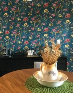 Tapete Camille Ozeanblau -Geschaft Tapeten Camille P 451902 2880x1440