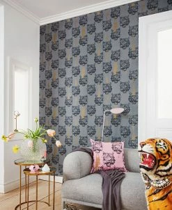 Tapete Coco Tiger Anthrazitgrau -Geschaft Tapeten Coco Tiger C 341107 2880x1440