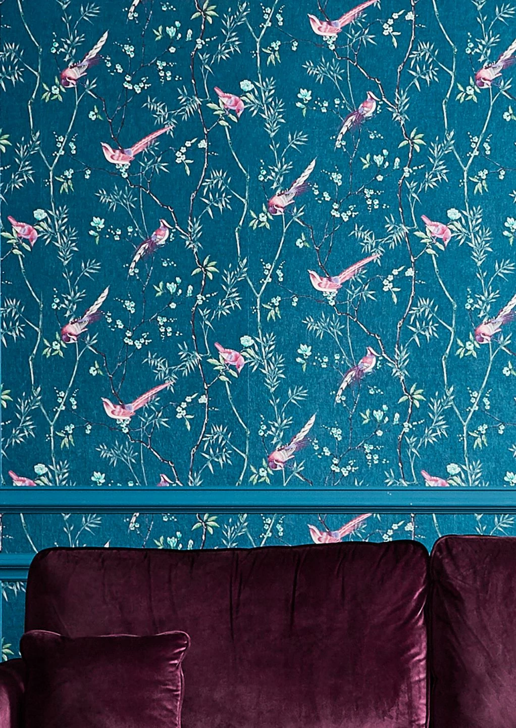 Tapete Comtesse Ozeanblau 5 Tapete Comtesse Ozeanblau – Bild 3