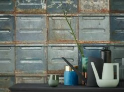 Tapete Container Graublau