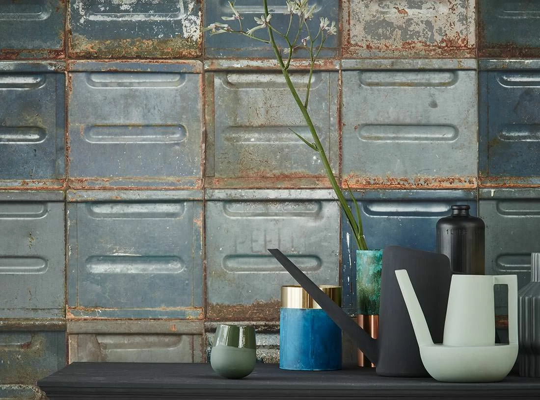 Tapete Container Graublau 3 Tapete Container Graublau