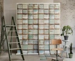 Tapete Container Blassgrün -Geschaft Tapeten Container C 310162 2880x1440