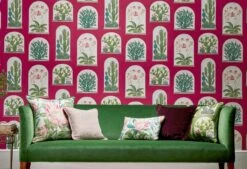 Tapete Coralie Rotviolett -Geschaft Tapeten Coralie B 462671 2880x1440