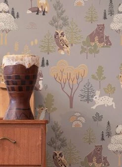 Tapete Deep Forest Grau