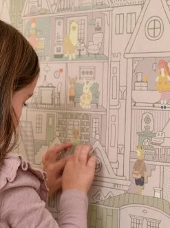 Tapete Dollhouse Grauviolett