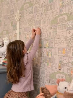 Tapete Dollhouse Grauviolett -Geschaft Tapeten Dollhouse C 389351 2880x1440