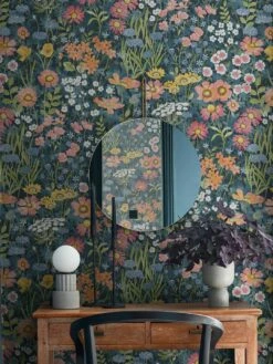 Tapete Dorea Graublau -Geschaft Tapeten Dorea B 432081 2880x1440