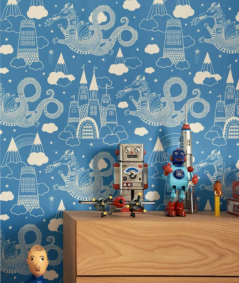 Tapete Drakhimlen Himmelblau 3 Tapete Drakhimlen Himmelblau