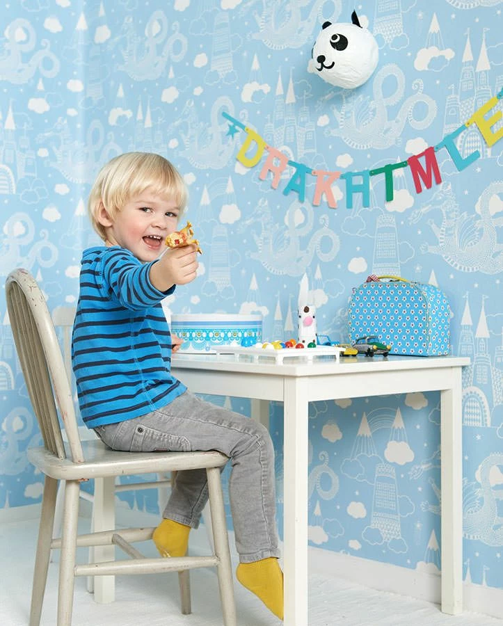 Tapete Drakhimlen Hellblau 3 Tapete Drakhimlen Hellblau