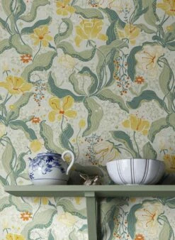 Tapete Edvin Zitronengelb