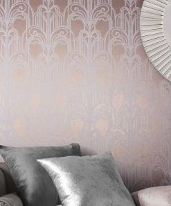 Tapete Emilia Rosé Gold Schimmer