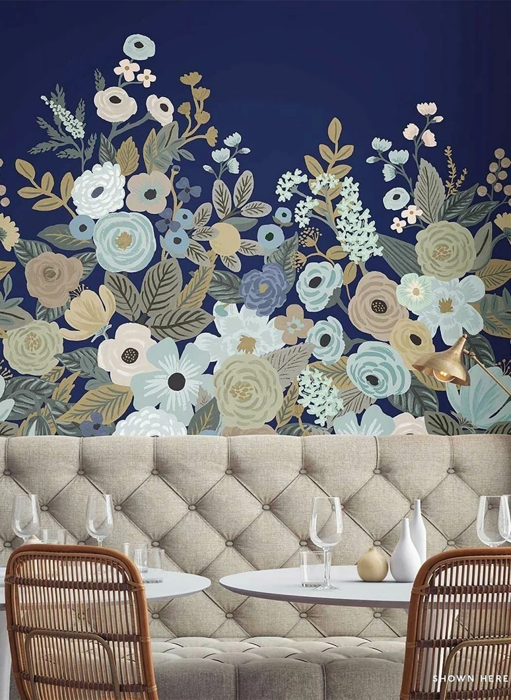 Wandbild Flower Garden Zartblau 3 Wandbild Flower Garden Zartblau